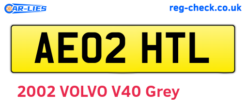 AE02HTL are the vehicle registration plates.