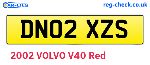 DN02XZS are the vehicle registration plates.