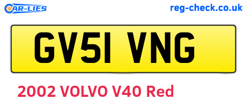 GV51VNG are the vehicle registration plates.