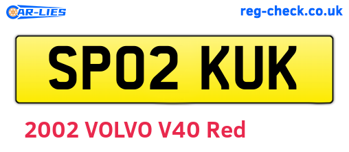 SP02KUK are the vehicle registration plates.