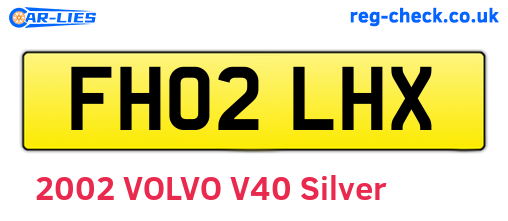 FH02LHX are the vehicle registration plates.