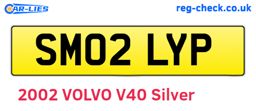 SM02LYP are the vehicle registration plates.