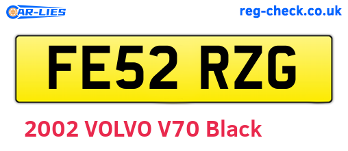 FE52RZG are the vehicle registration plates.