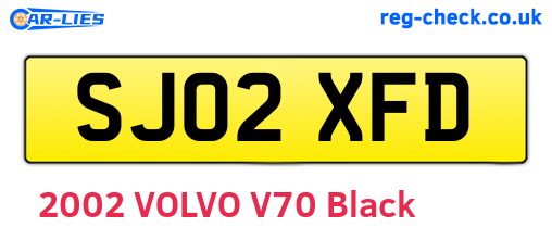 SJ02XFD are the vehicle registration plates.