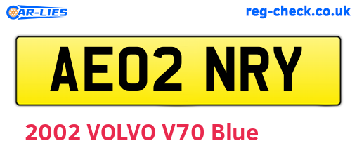 AE02NRY are the vehicle registration plates.