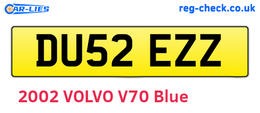 DU52EZZ are the vehicle registration plates.