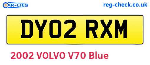 DY02RXM are the vehicle registration plates.