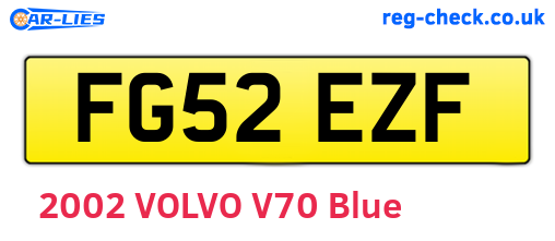 FG52EZF are the vehicle registration plates.