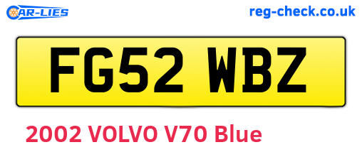 FG52WBZ are the vehicle registration plates.