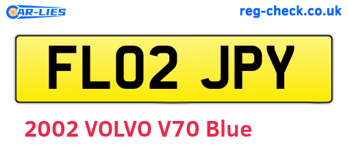 FL02JPY are the vehicle registration plates.
