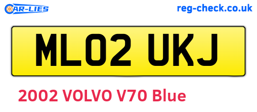 ML02UKJ are the vehicle registration plates.
