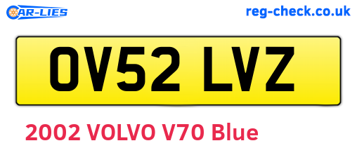 OV52LVZ are the vehicle registration plates.