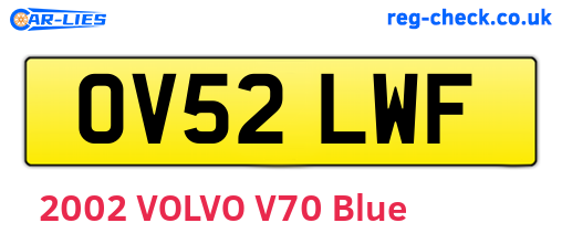 OV52LWF are the vehicle registration plates.