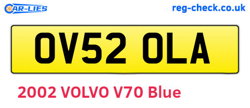 OV52OLA are the vehicle registration plates.