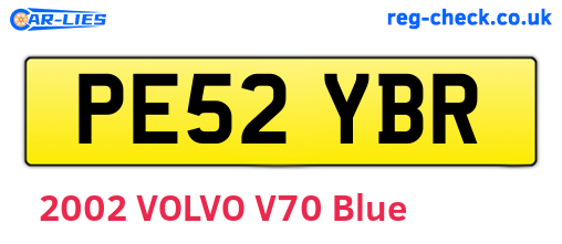 PE52YBR are the vehicle registration plates.