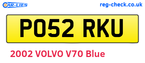 PO52RKU are the vehicle registration plates.