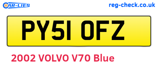 PY51OFZ are the vehicle registration plates.