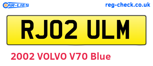 RJ02ULM are the vehicle registration plates.