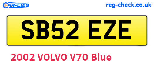 SB52EZE are the vehicle registration plates.