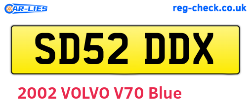 SD52DDX are the vehicle registration plates.