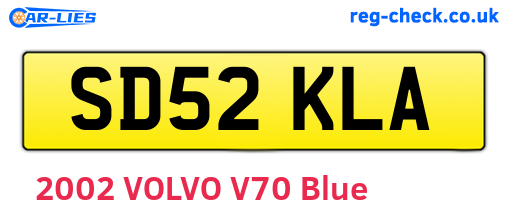 SD52KLA are the vehicle registration plates.