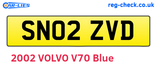 SN02ZVD are the vehicle registration plates.