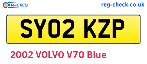 SY02KZP are the vehicle registration plates.