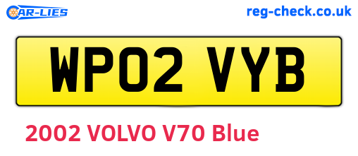 WP02VYB are the vehicle registration plates.