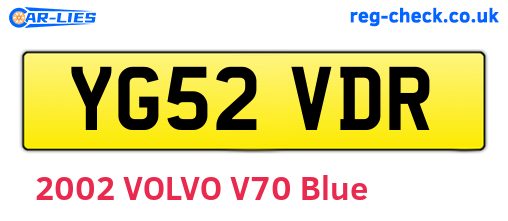YG52VDR are the vehicle registration plates.