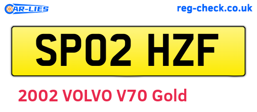 SP02HZF are the vehicle registration plates.