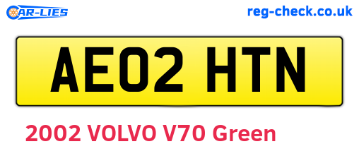 AE02HTN are the vehicle registration plates.