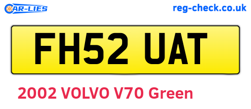 FH52UAT are the vehicle registration plates.