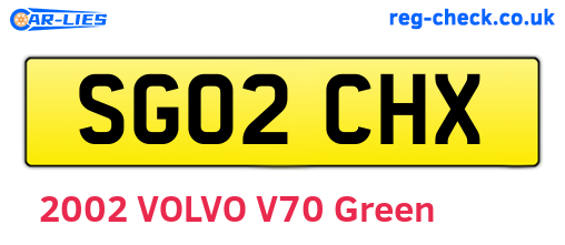 SG02CHX are the vehicle registration plates.