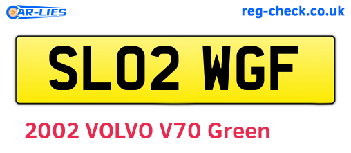 SL02WGF are the vehicle registration plates.