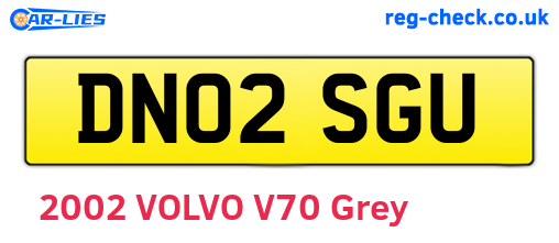DN02SGU are the vehicle registration plates.