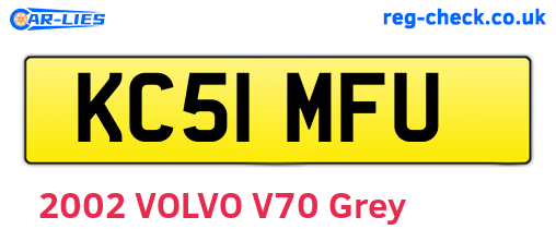 KC51MFU are the vehicle registration plates.