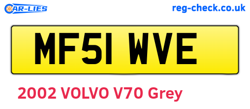 MF51WVE are the vehicle registration plates.