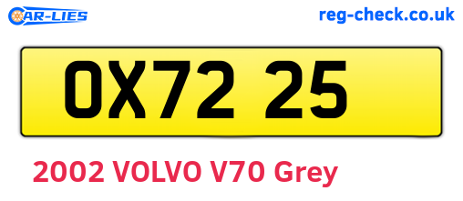 OX7225 are the vehicle registration plates.