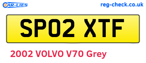 SP02XTF are the vehicle registration plates.