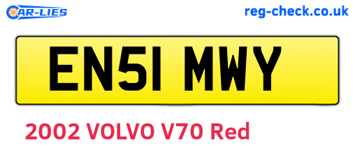 EN51MWY are the vehicle registration plates.