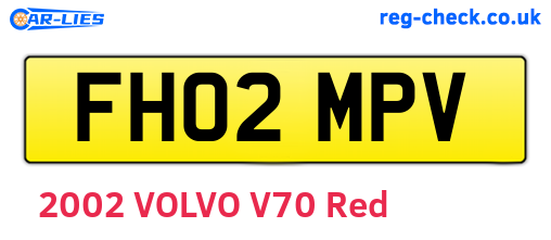 FH02MPV are the vehicle registration plates.