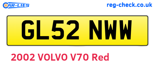 GL52NWW are the vehicle registration plates.