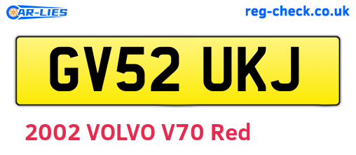 GV52UKJ are the vehicle registration plates.