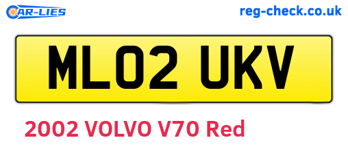 ML02UKV are the vehicle registration plates.