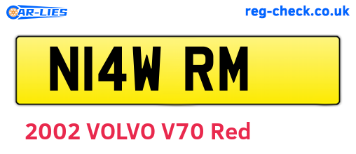 N14WRM are the vehicle registration plates.