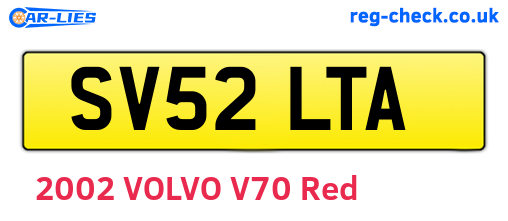 SV52LTA are the vehicle registration plates.