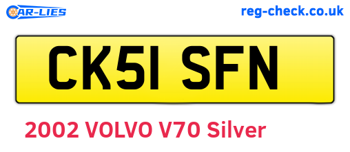 CK51SFN are the vehicle registration plates.