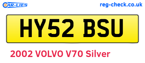 HY52BSU are the vehicle registration plates.