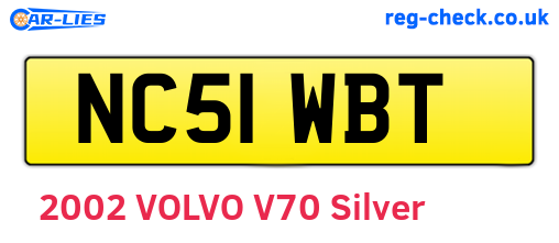 NC51WBT are the vehicle registration plates.