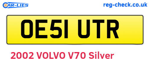 OE51UTR are the vehicle registration plates.